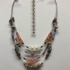 Chico’s mixed media silver necklace